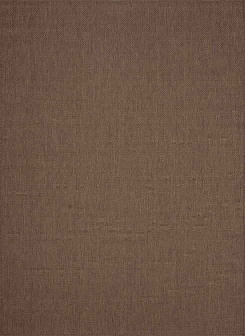 Outdoor Teppich | Für Drinnen und Draußen | Terrasse Balkon Garten Wohnzimmer Badezimmer Küche Flur Läufer | Braun Rund