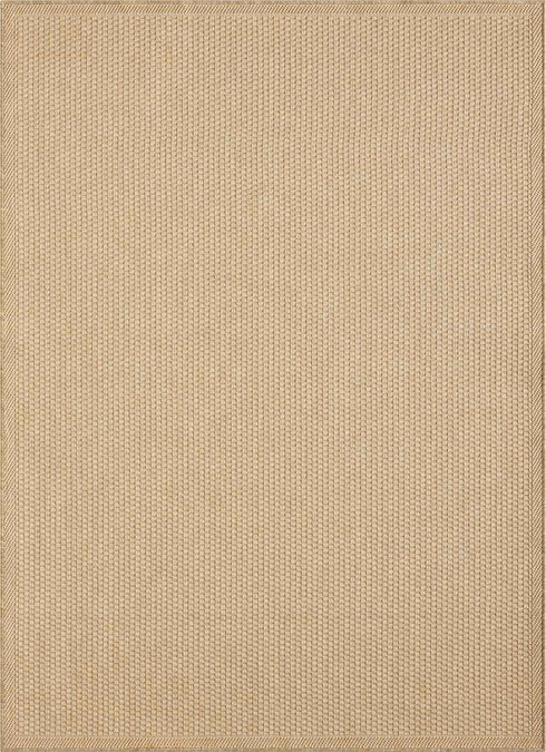 Outdoor Teppich Wetterfest in Sisal Bordüren Optik | Für Drinnen und Draußen | Terrasse Balkon Garten Wohnzimmer Badezimmer Küche | Beige