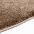 Kurzflor Teppich Designer | Flauschiger Flachflor fürs Wohnzimmer, Esszimmer, Schlafzimmer oder Kinderzimmer | Braun Rund