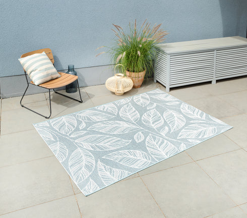 Outdoor Teppich | Für Drinnen und Draußen | UV-Beständig | Sisal ähnlich | Blau